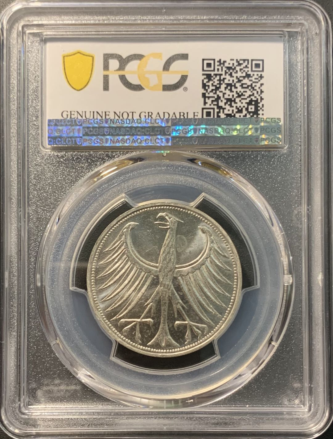 紫瑗钱币——微拍第103期 德国 1974年 F厂 5马克  11.2克 0.625银 PCGS UNC Detail