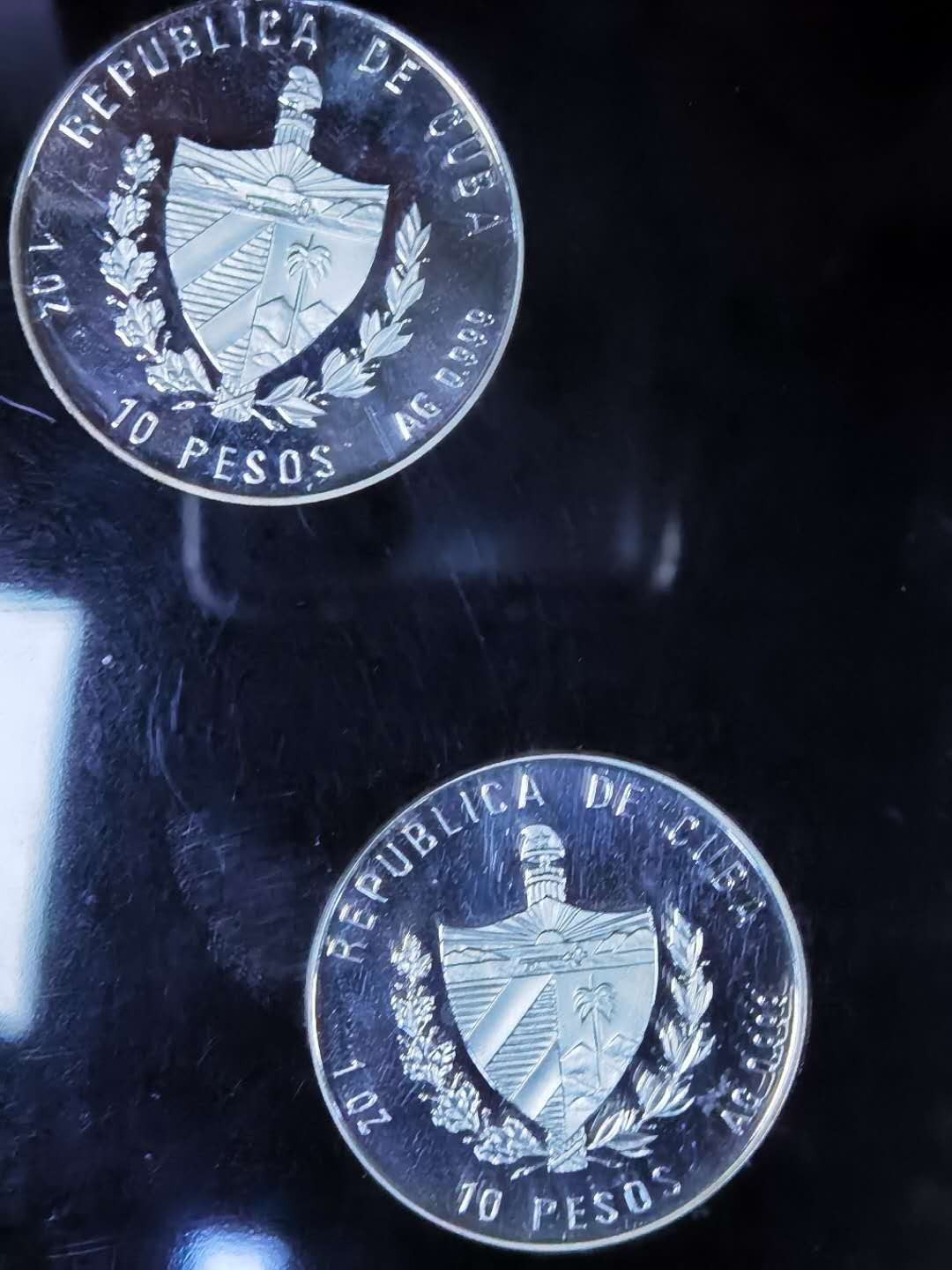 北京马甸外币专卖微拍第二十三期，陆续上新，欢迎关注， 2002年古巴马恩列毛四大伟人精制纪念银币，1盎司，999银，发行量克书：2000枚，实铸量：1000枚，品相如图