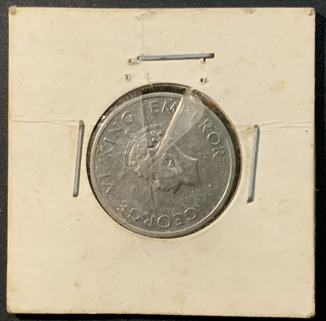 紫瑗钱币——微拍第104期 英属印度 1946年 乔治六世 1/2卢比 镍币