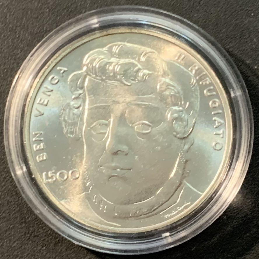 紫瑗钱币——微拍第104期 圣马力诺 1982年 加里波第 500里拉 11克 0.835银 UNC