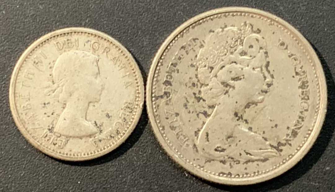 紫瑗钱币——微拍第104期 加拿大 1961 1965年 伊丽莎白二世 10 25分 共8.18克 0.8银