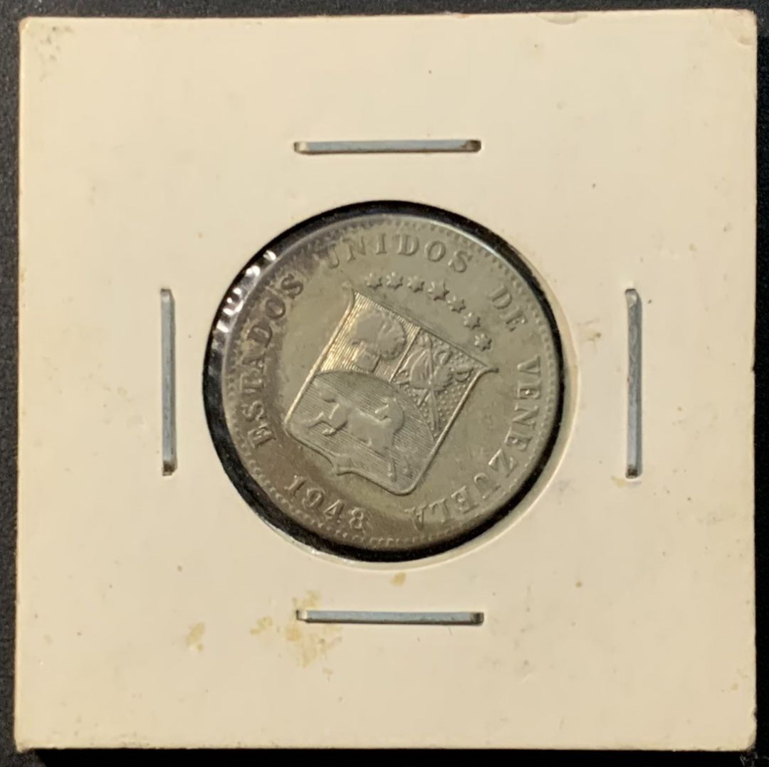 紫瑗钱币——微拍第104期 委内瑞拉 1948年 12.5分 稀有面值 镍币