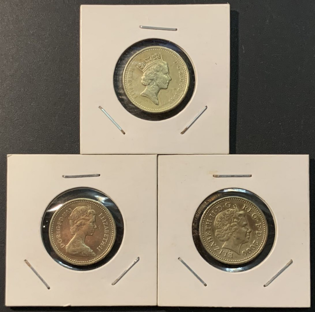 紫瑗钱币——微拍第104期 英国 流通纪念币 1磅 3枚一组