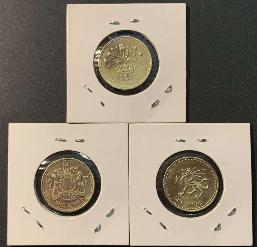 紫瑗钱币——微拍第104期 英国 流通纪念币 1磅 3枚一组