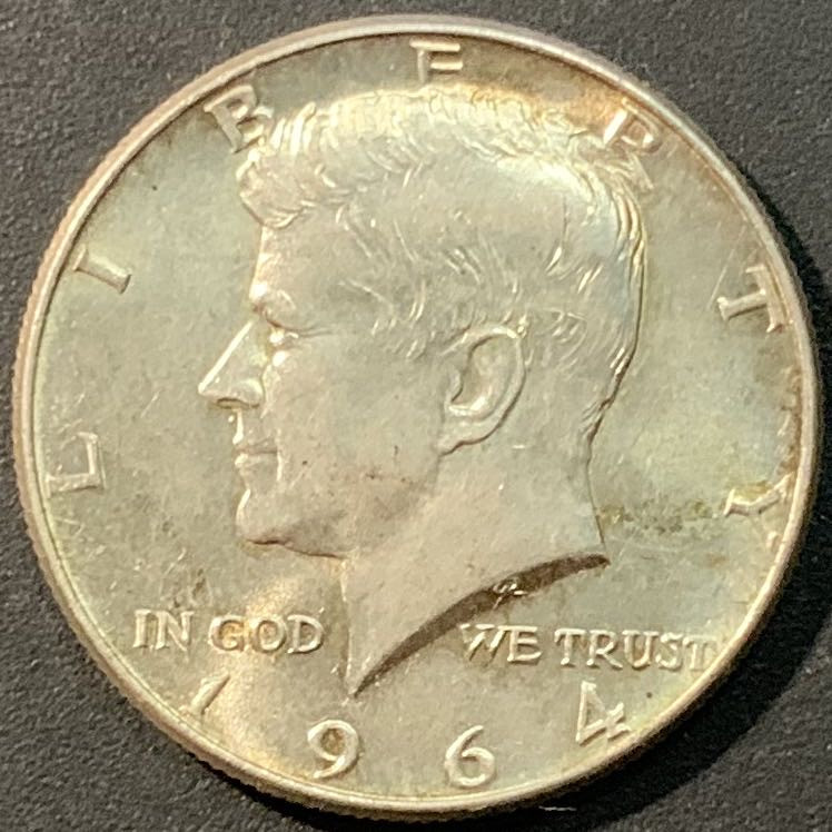 紫瑗钱币——微拍第104期 美国 1964年 肯尼迪 50分 半美元 12.5克 0.9银 