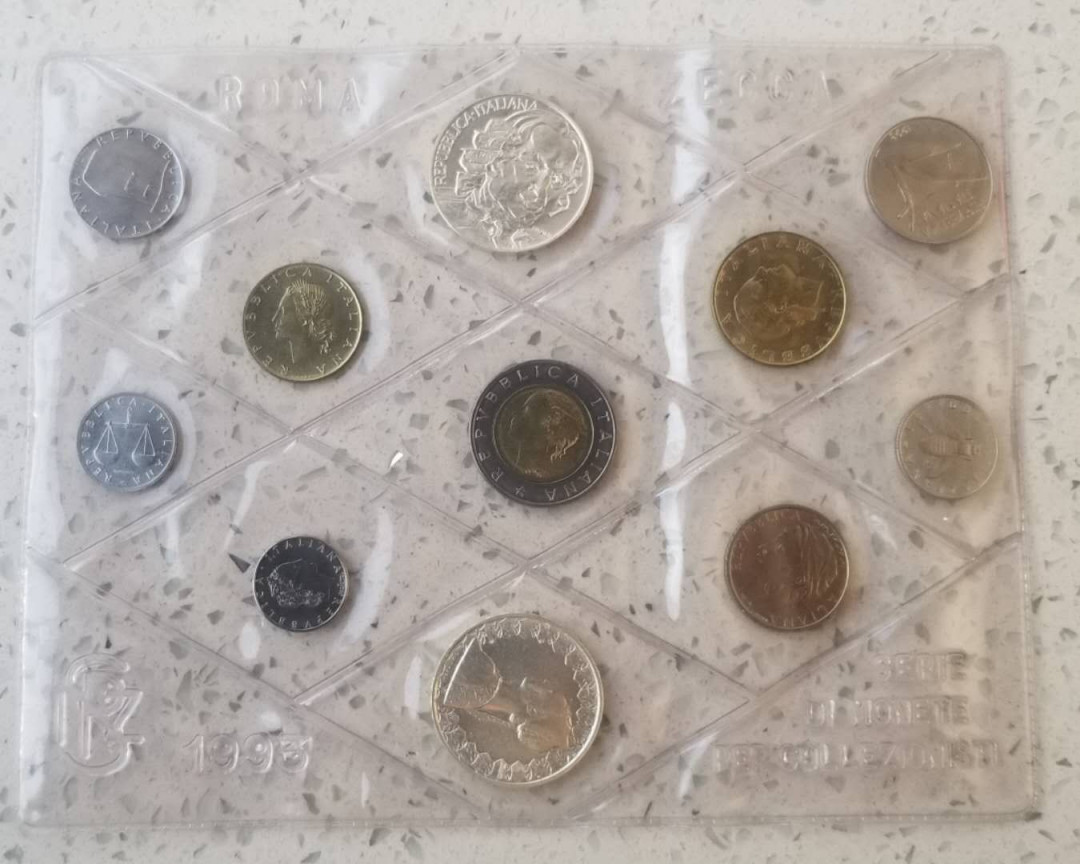 【随心拍&Getcoins】钱币拍卖第六十八期～ 意大利1993年mint set套币