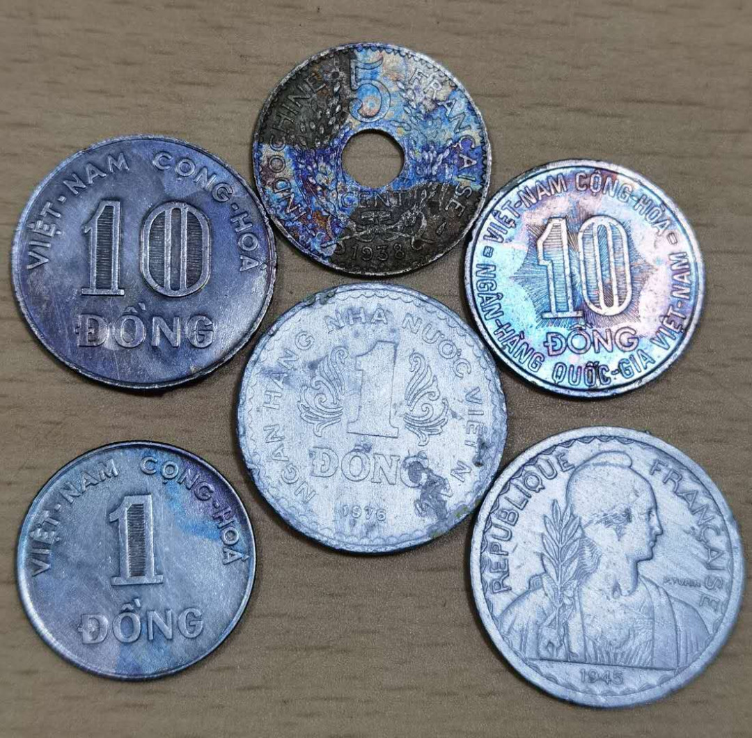 北京马甸外币专卖微拍第二十四期，非贵金属纪念币，流通币专场，陆续上新，欢迎关注 越南早期币6枚，品相如图