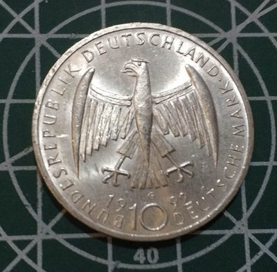 燕姐换藏第三十七拍 1992年德国画家珂勒惠支10马克银币