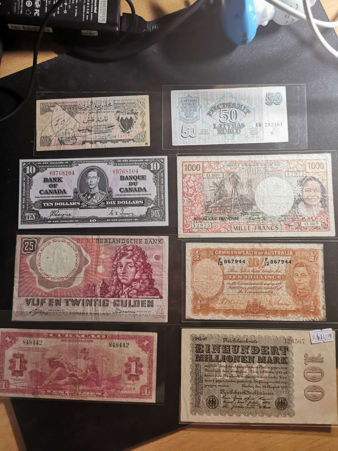 【鲸贝乐淘】千字文·第“守真志满，逐物意移”号拍卖·CICE钱币博览会专场 【外国纸币32张第二组】各国32张，流通品相如图，xF-AUNC, 一起拍出