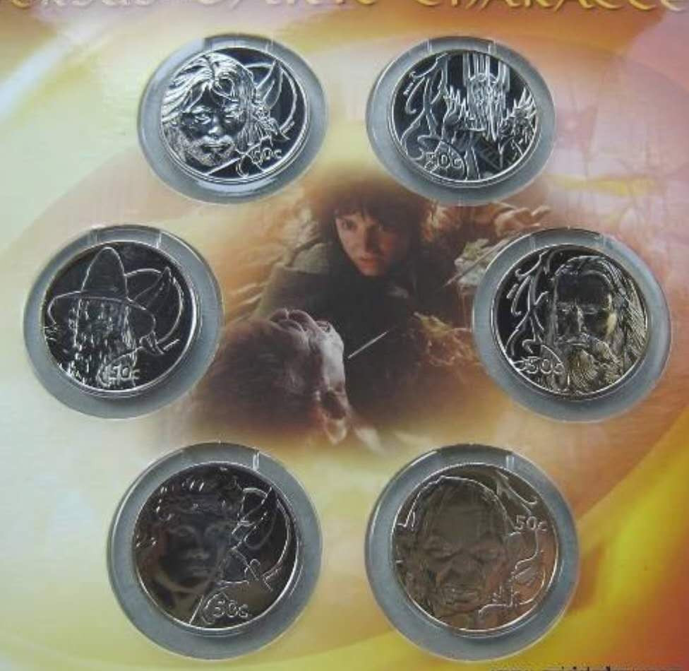 【币观天下】第123场钱币拍卖～ 新西兰2003年《指环王》精装纪念币6枚 