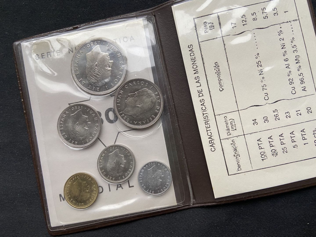 【币观天下】第123场钱币拍卖～ 【西班牙】1980年足球世界杯纪念套币