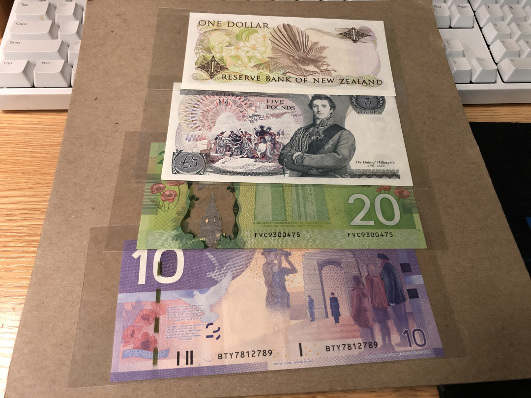 【Blue Auction】世界纸币精拍第23期—— 锡兰佛国(共50拍） 【一组4张】加拿大、英国、新西兰 纸币一组 AU品相