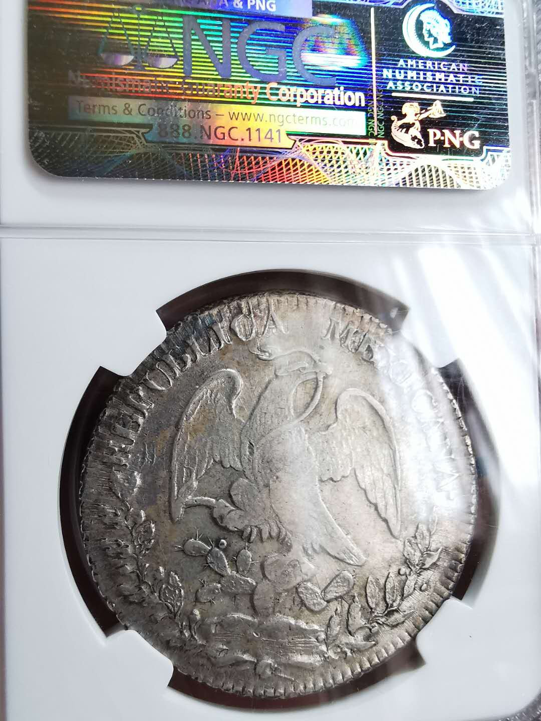 凡希社世界钱币微拍第一百三十三期 1834PI墨西哥鹰洋8R大银NGC-XF40