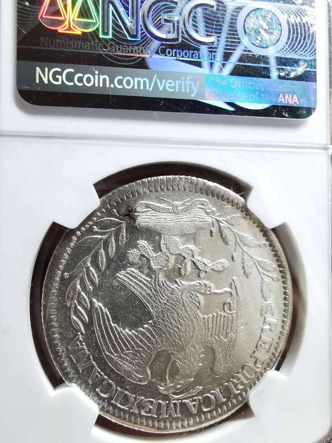 凡希社世界钱币微拍第一百三十三期 荐！1842ZS墨西哥鹰洋8R大银NGC-MS62原银光！