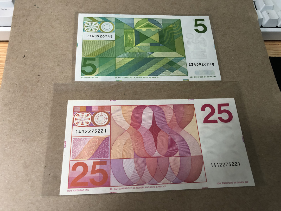 【Blue Auction】世界纸币精拍第23期—— 锡兰佛国(共50拍） 【一组2张】荷兰 1971-73年 5盾&25盾 人像版 全新UNC