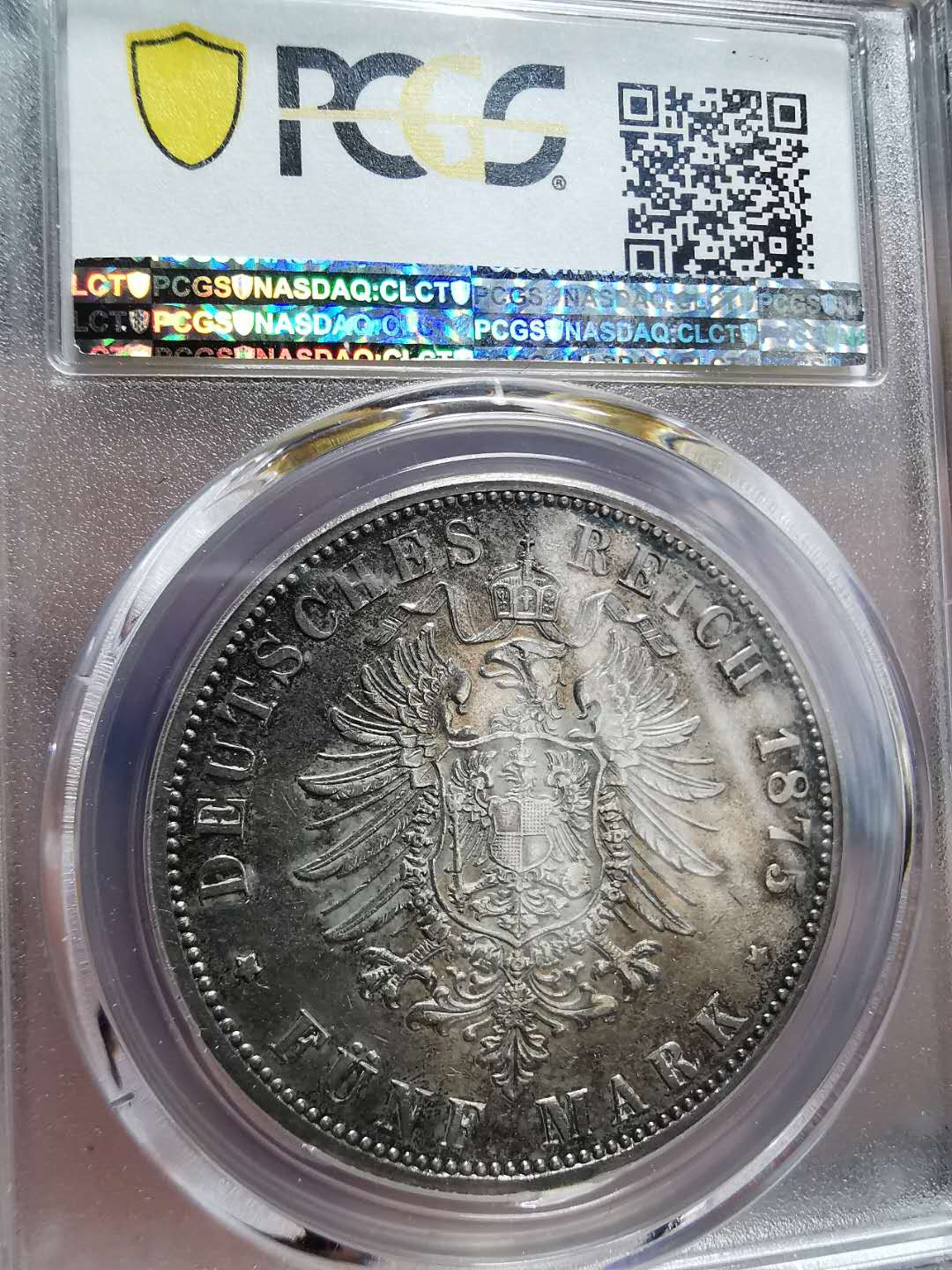 凡希社世界钱币微拍第一百三十三期 1875普鲁士断翅5马克PCGS-XF45厚包浆