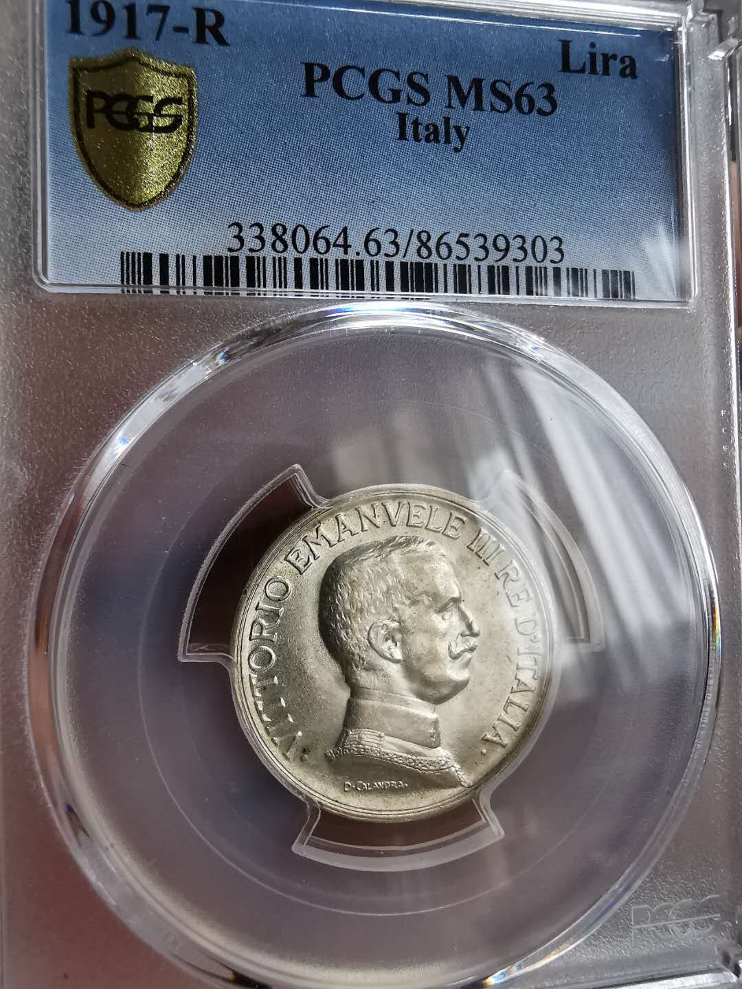 凡希社世界钱币微拍第一百三十三期 1917R意大利战车里拉PCGS-MS63