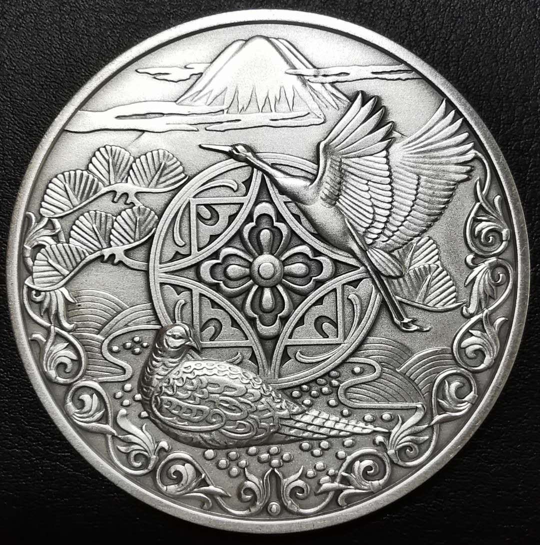 凡希社世界钱币微拍第一百三十三期 1984日本银行劵发行纪念银章135g造币局官方出品