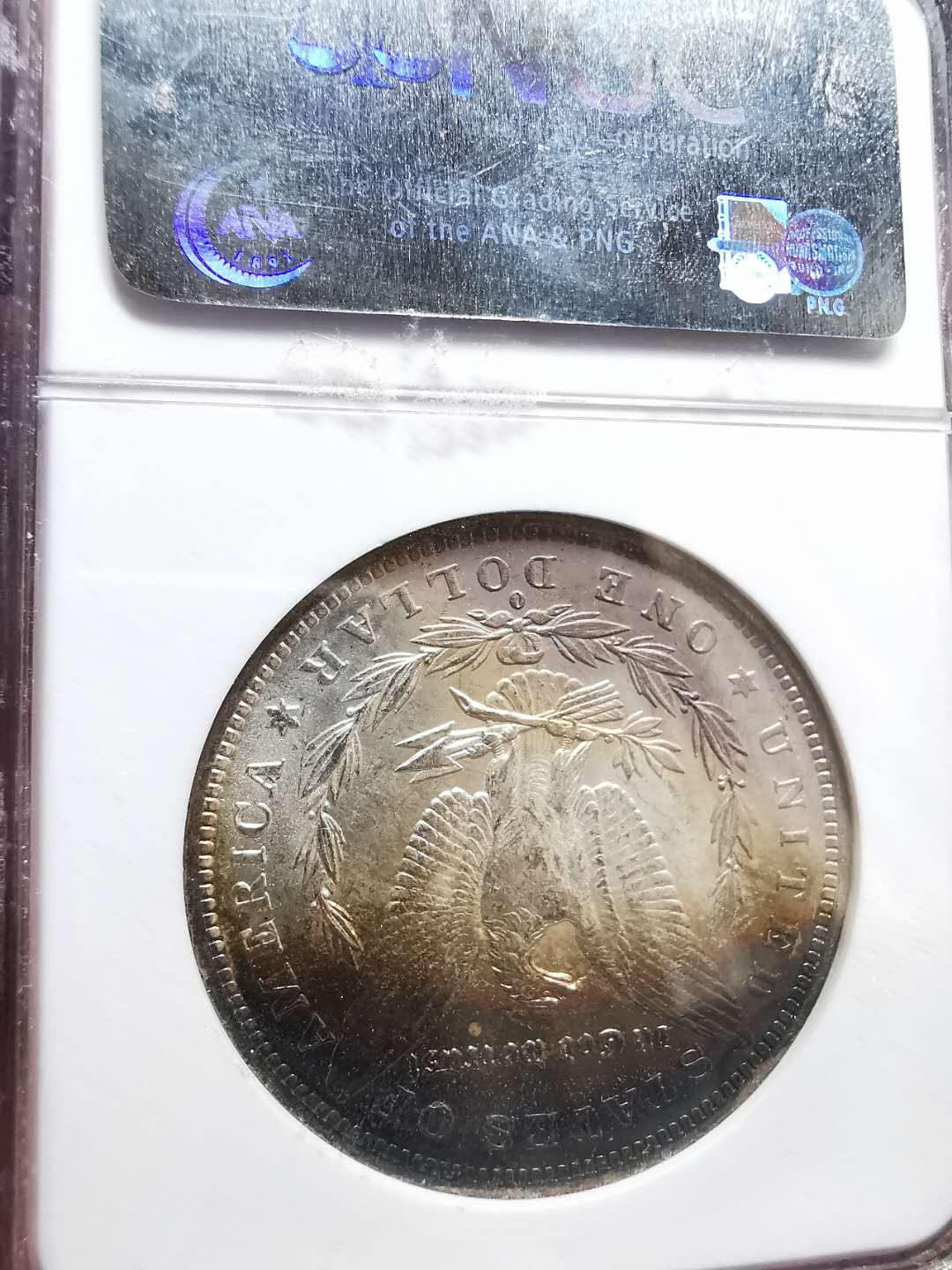 凡希社世界钱币微拍第一百三十三期 1883O版摩根壹圆NGC-MS63环彩！