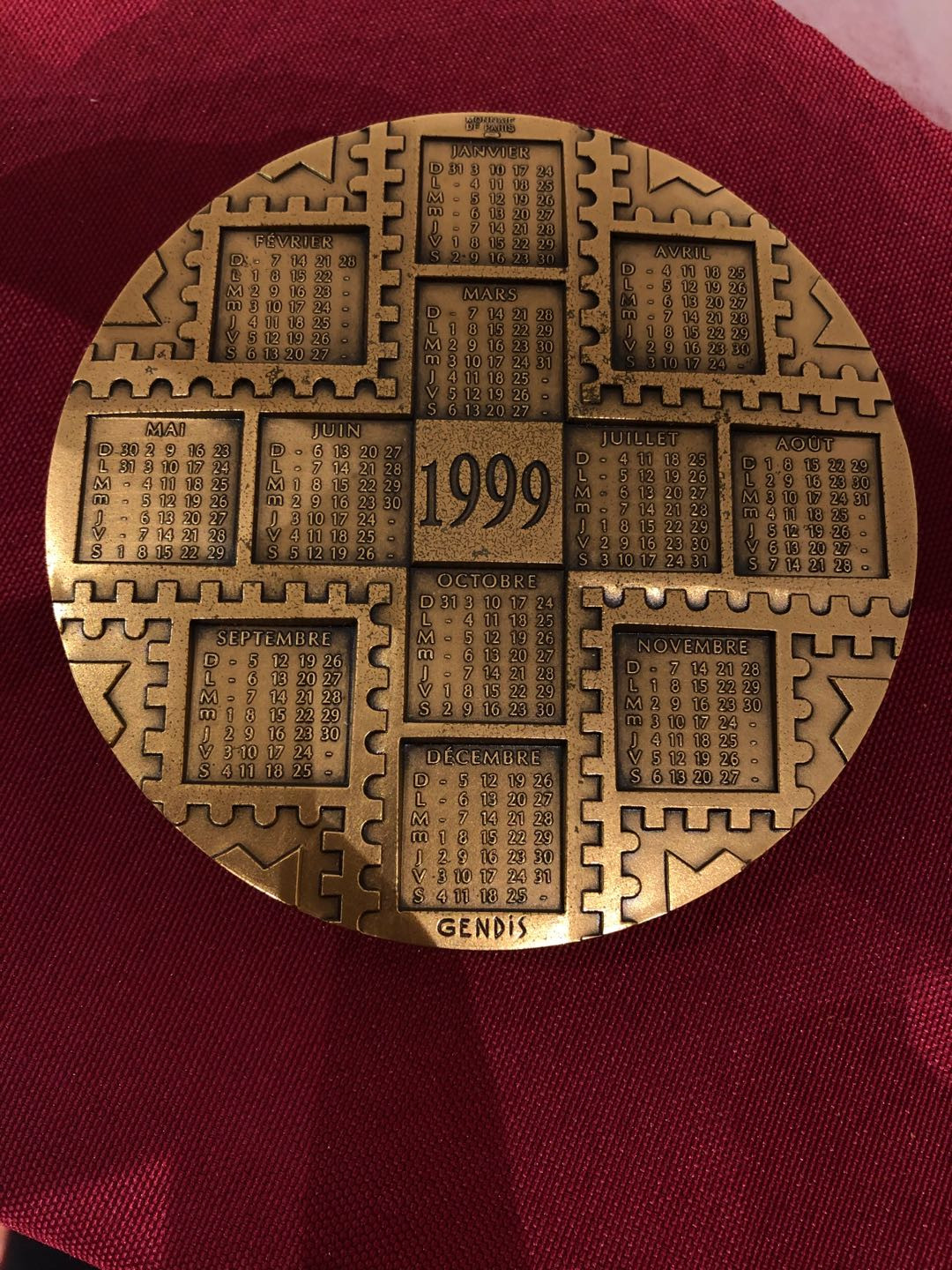 麦朵尔第56场拍卖——2020年中国(国际)钱币展销会 1999年法国叠币日历章