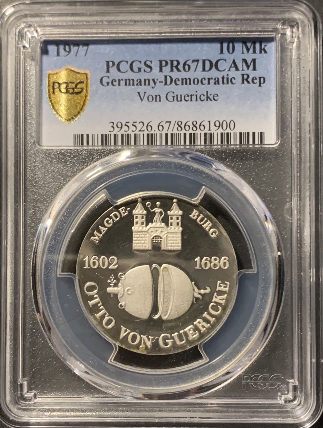紫瑗钱币——微拍第106期 德国 1977年 奥托·冯诞辰375周年 10马克 PCGS PR67 DCAM