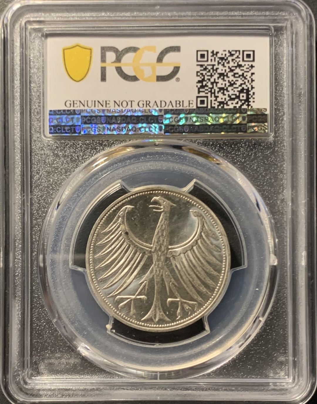 紫瑗钱币——微拍第106期 德国 1974年 F厂 5马克  11.2克 0.625银 PCGS UNC Detail