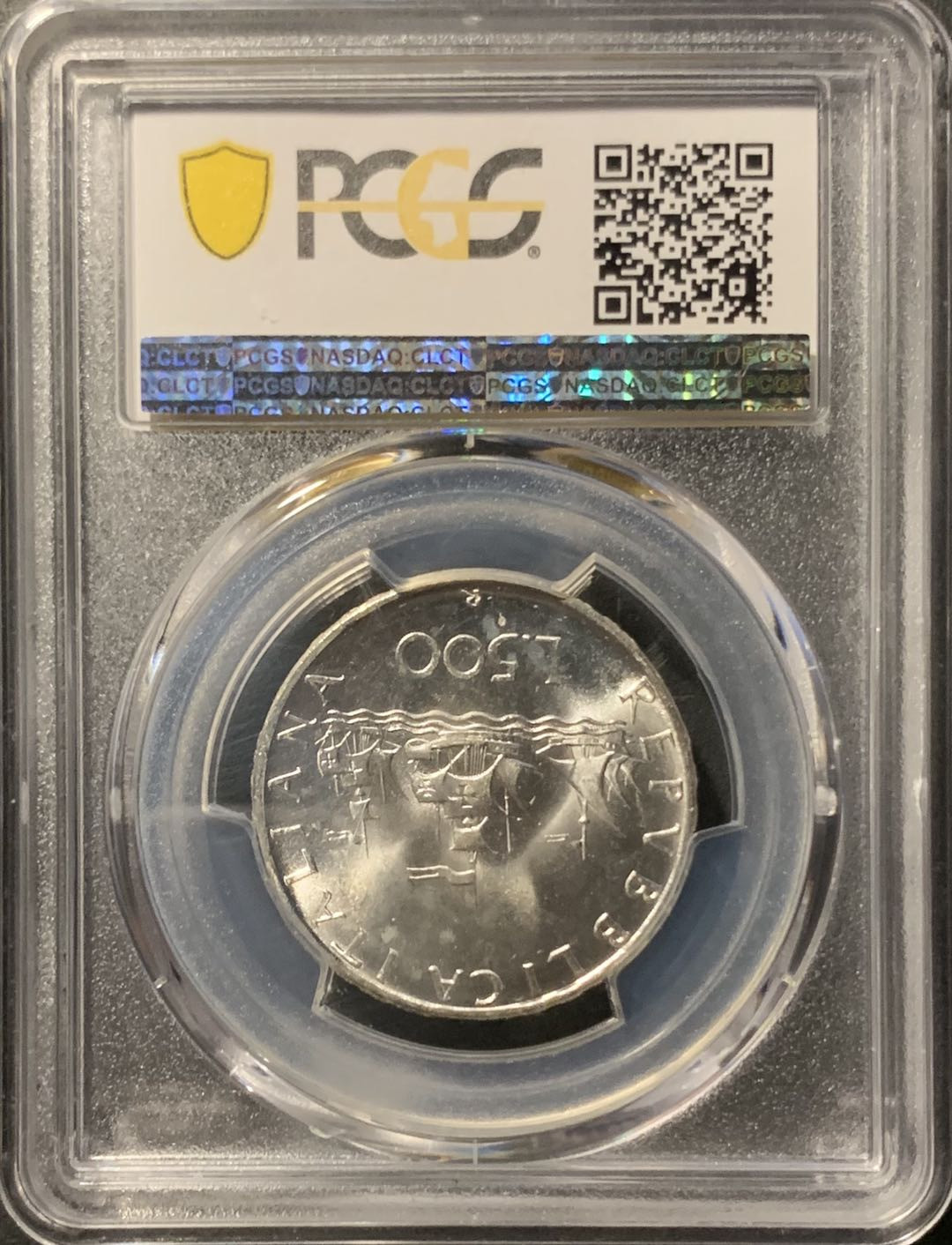 紫瑗钱币——微拍第106期 意大利 1966年 少女与帆船 500里拉 PCGS MS65