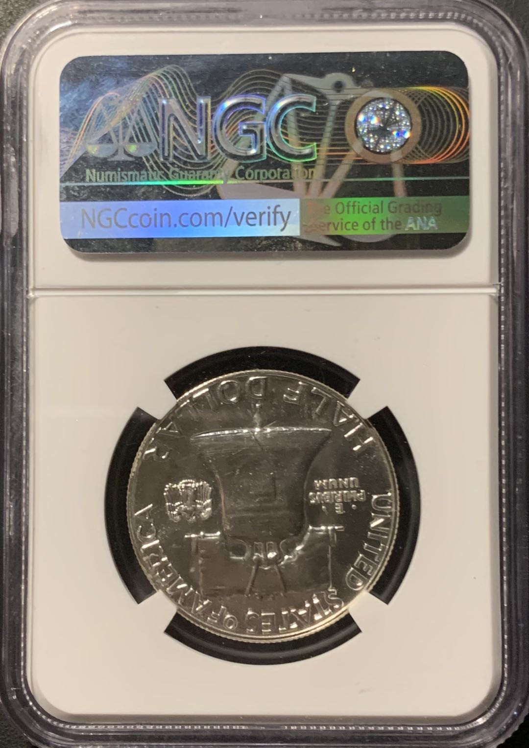 紫瑗钱币——微拍第106期 美国 1962年 富兰克林 50美分 半美元 12.5克 0.9银 NGC PR67 