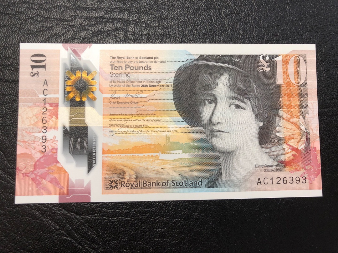 《外钞收藏家》第八十四期拍卖（广州2020币展特拍） 苏格兰最新版塑料钞 10镑 全新绝品 号码无47