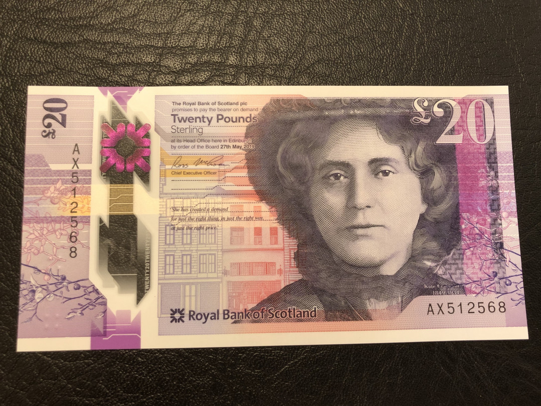 《外钞收藏家》第八十四期拍卖（广州2020币展特拍） 苏格兰最新版塑料钞 20镑 全新绝品 无47尾8