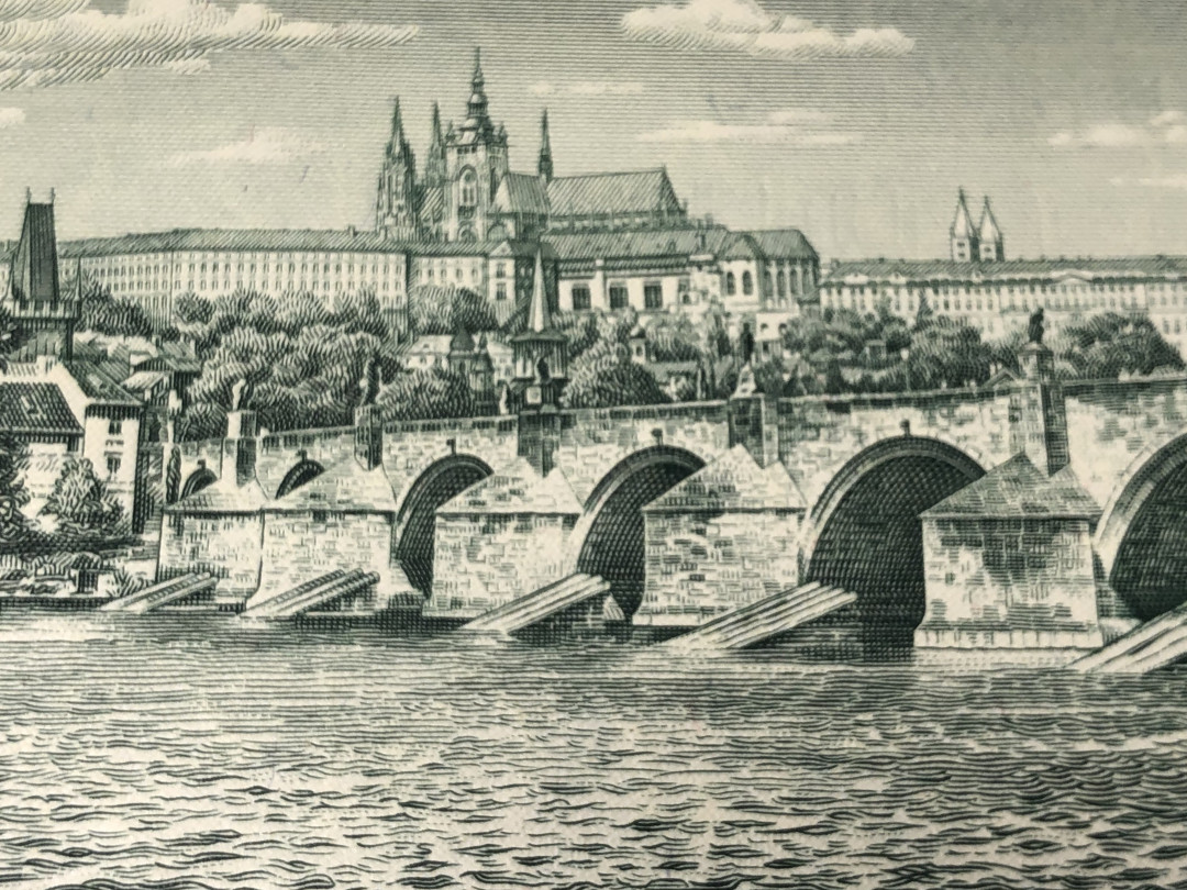 《外钞收藏家》第八十四期拍卖（广州2020币展特拍） 1961年捷克斯洛伐克100 社会主义里面设计雕刻的精品