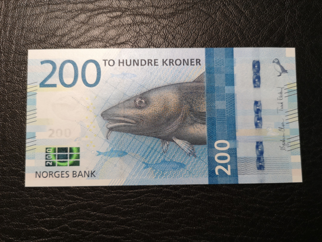 《外钞收藏家》第八十四期拍卖（广州2020币展特拍） 挪威最新版200克朗 全新绝品 无47