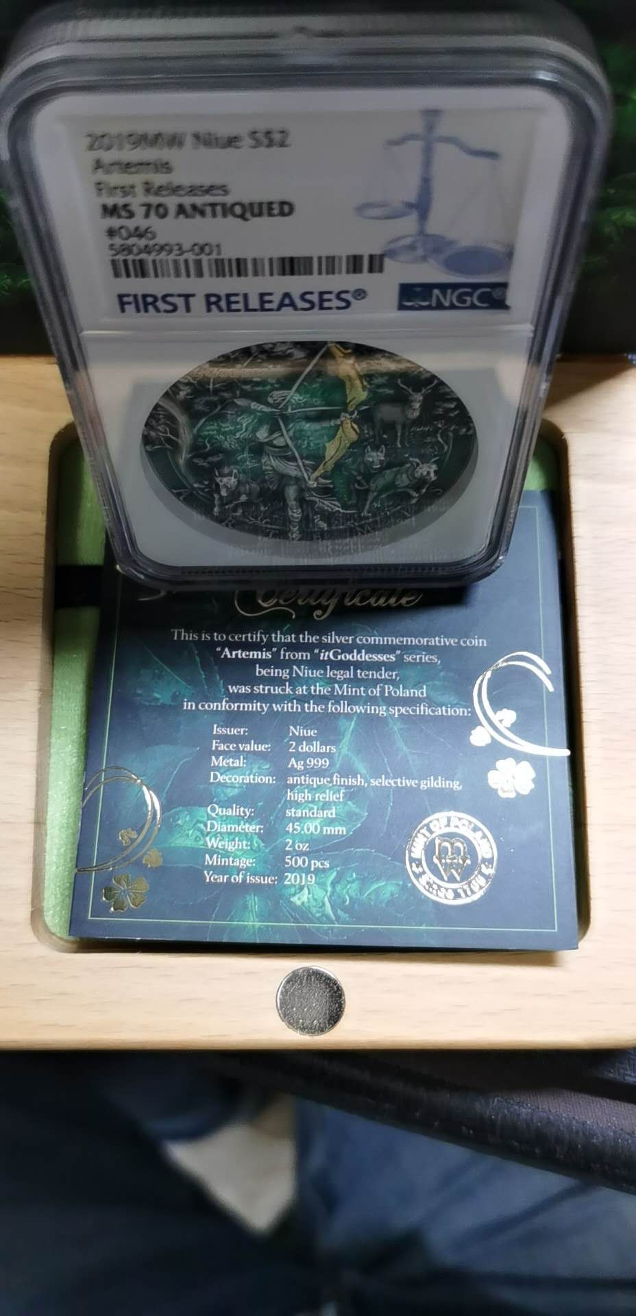 【随心拍&Getcoins】钱币拍卖第六十九期～ 狩猎女神蓝标ngc70