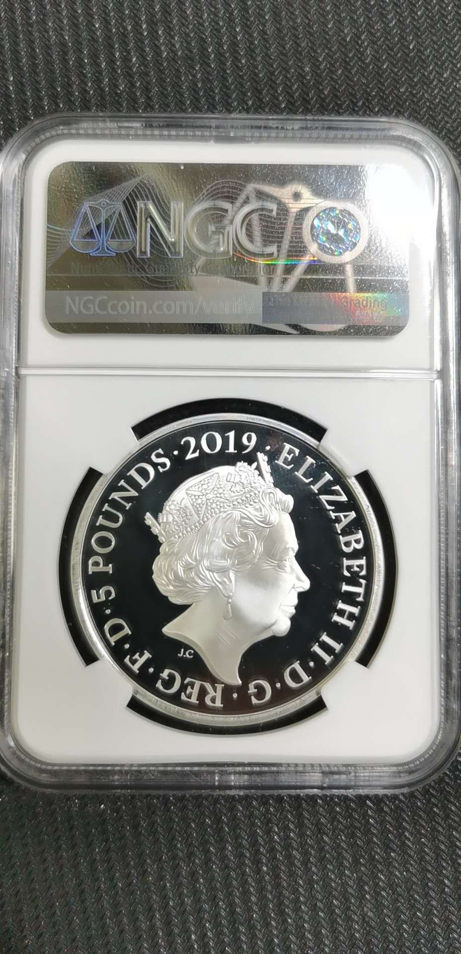 【随心拍&Getcoins】钱币拍卖第六十九期～ 2019年英国伦敦塔精制银币【ngc70】