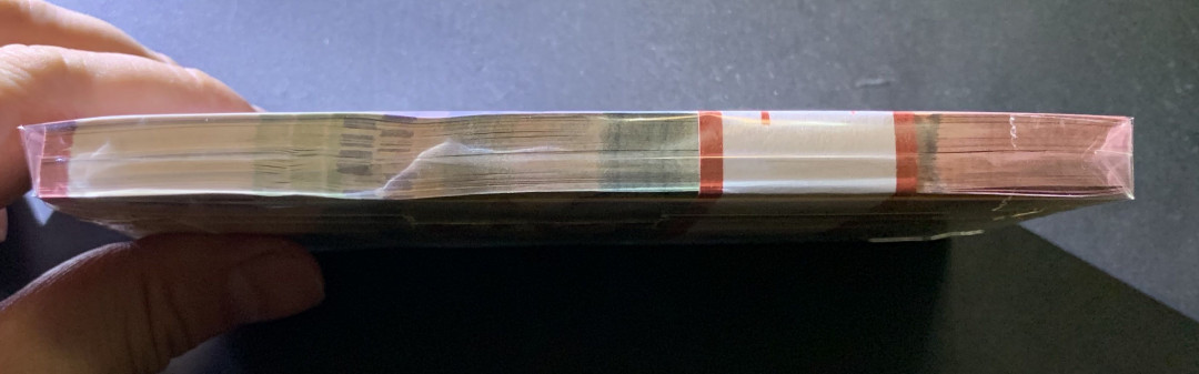 紫瑗钱币——微拍第107期—纸币场（团购） 印度尼西亚 2020年 独立75周年 75000卢比 整刀拆 全新 UNC 10枚连号 （DAQ226171—DAQ226180） 有赠品一张