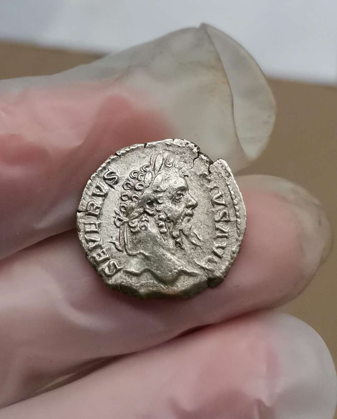 丝路古币 古罗马帝国 皇帝 赛维鲁 第纳尔银币
