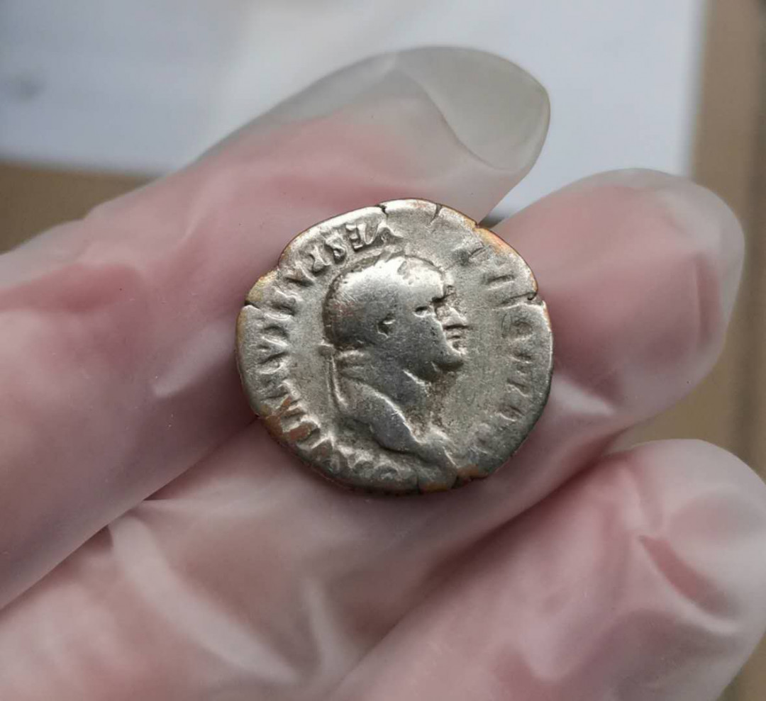 丝路古币 古罗马帝国 皇帝 韦伯芗 第纳尔银币