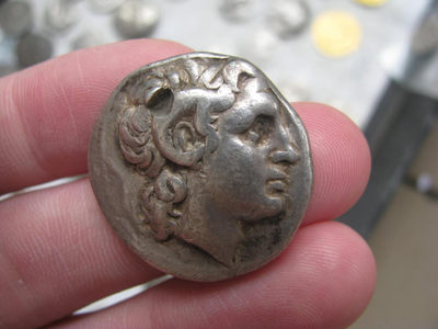 丝路古币 - 古希腊 山羊角亚历山大大帝 四德银币