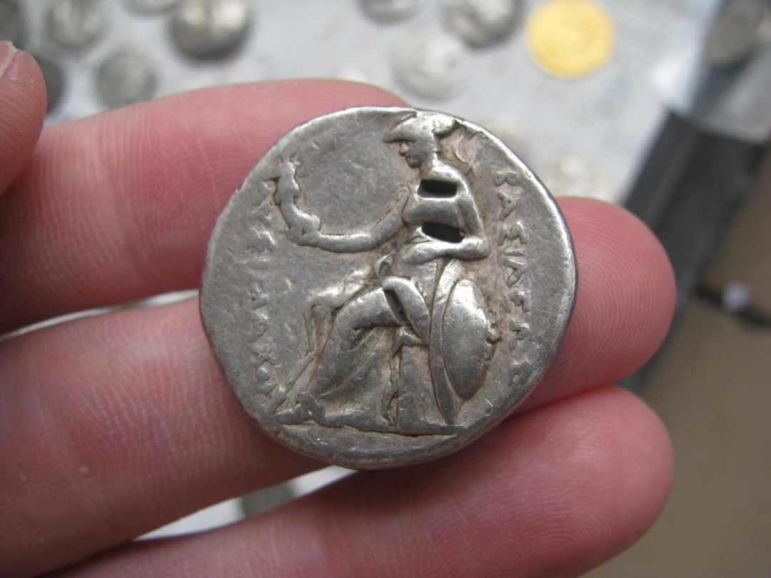 丝路古币 古希腊 山羊角亚历山大大帝 四德银币
