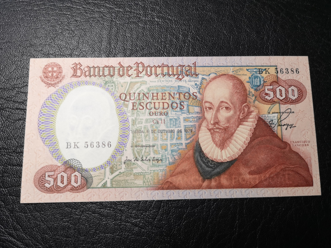 《外钞收藏家》第八十五期拍卖 葡萄牙1979年500 全新品相 非常精美的小票