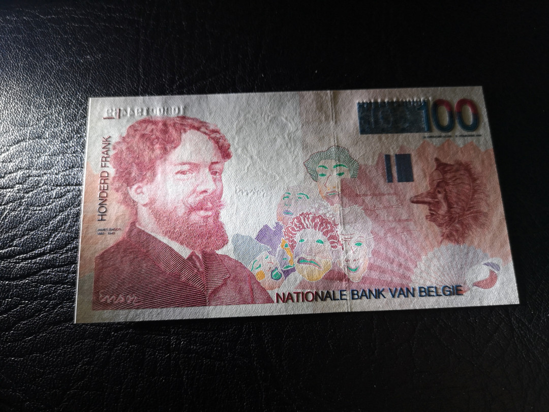 《外钞收藏家》第八十五期拍卖 比利时100法郎 末版  全新绝品