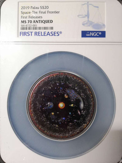 【随心拍&Getcoins】钱币拍卖第七十～期 2盎司帕劳宇宙银币