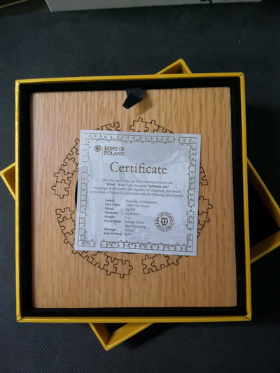 【随心拍&Getcoins】钱币拍卖第七十～期 喀麦隆拼图吻3盎司银币