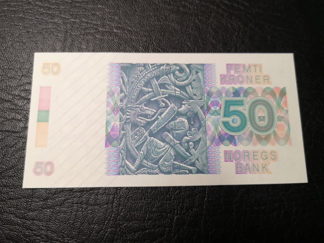 《外钞收藏家》第八十五期拍卖 挪威1984年50克朗  全新绝品