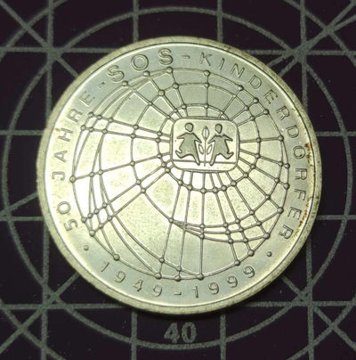 燕姐换藏第三十七拍 1999年德国sos儿童村10马克银币