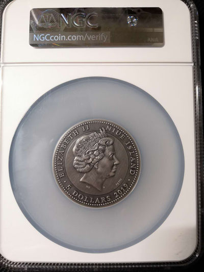 【随心拍&Getcoins】钱币拍卖第七十～期 纽币武士2盎司仿古银币