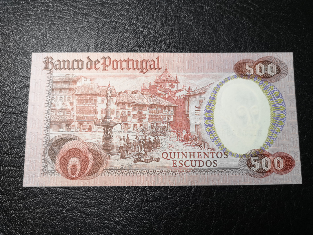 《外钞收藏家》第八十五期拍卖 葡萄牙1979年500 全新品相 非常精美的小票