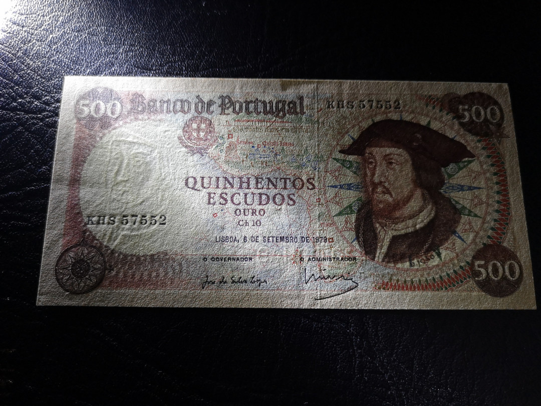 《外钞收藏家》第八十五期拍卖 葡萄牙1979年500  全新品相 精致美钞