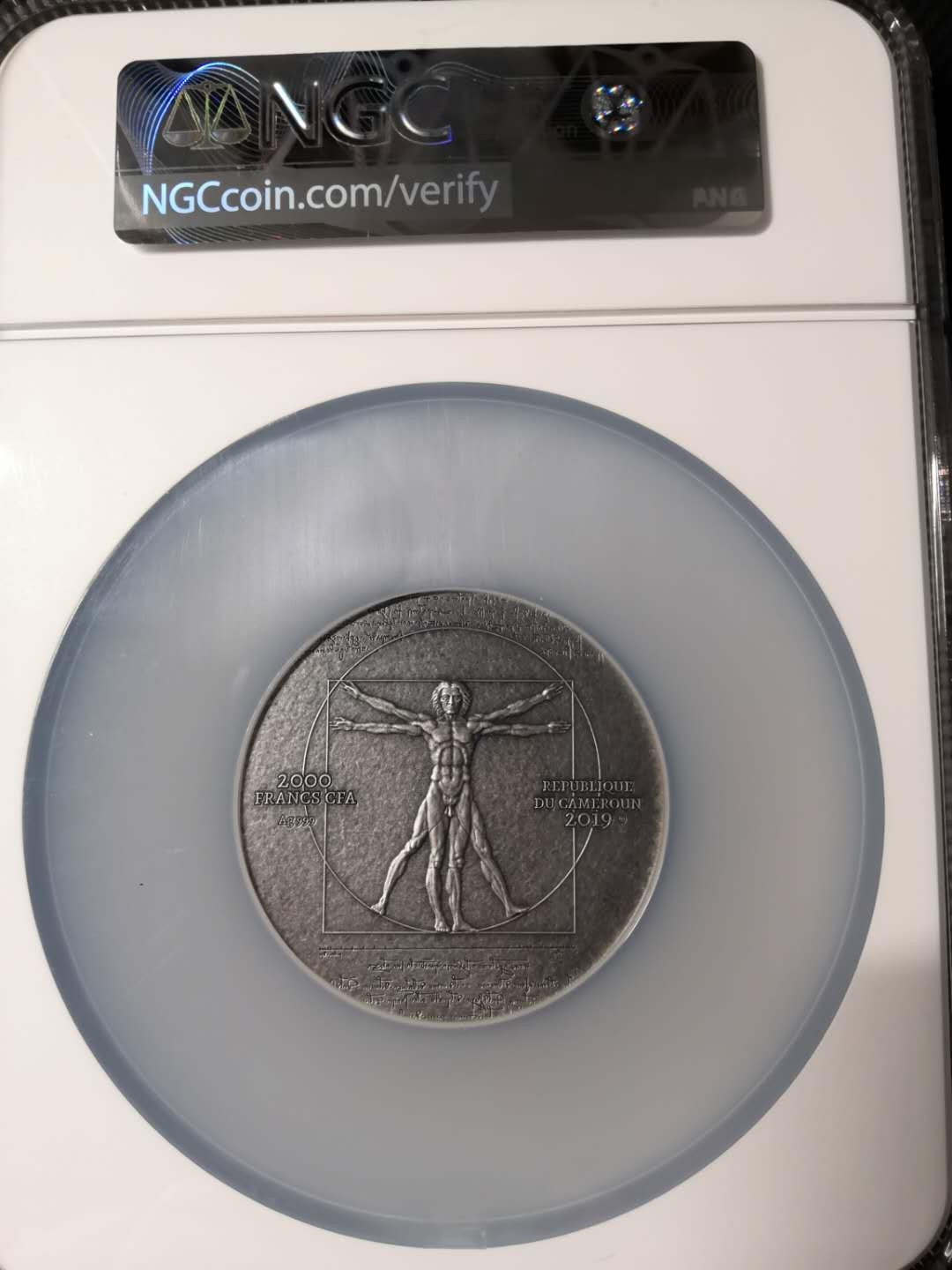 【随心拍&Getcoins】钱币拍卖第七十～期 喀麦隆2盎司达芬奇银币