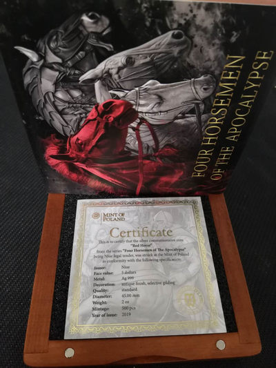 【随心拍&Getcoins】钱币拍卖第七十～期 天启四骑士——红马2盎司仿古银币